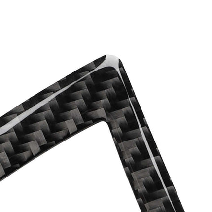 Carbon Fiber Decorative Sticker for Audi A6 Right Drive Interior – close-up of carbon fiber weave corner trim for 2012-2018 Audi A6 interior