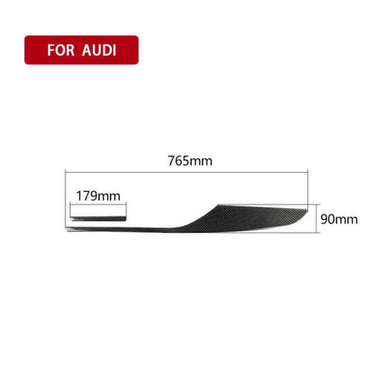 Carbon Fiber Dashboard Decorative Strip for Audi A6 S6 2012-2018 — carbon fiber trim strip 765mm x 90mm with 179mm section, for Audi interior refresh