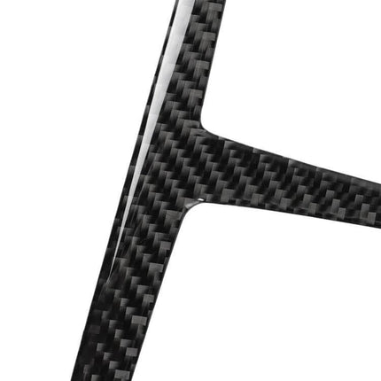 Carbon Fiber Decorative Sticker for Audi A6 Gear Shift and Side Panel close-up showing carbon fiber weave and glossy finish, peel-and-stick interior trim