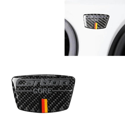 German Flag Pattern Carbon Fiber Decorative Sticker for Audi TT Doorpost - carbon fiber doorpost decal with German flag stripe