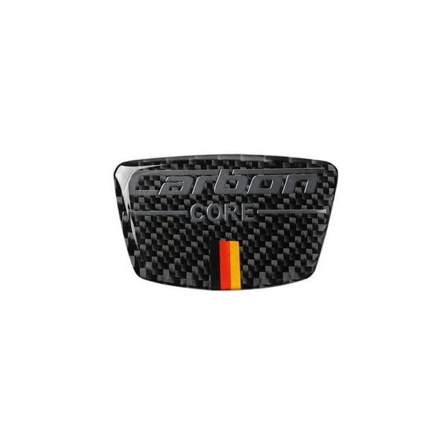 German Flag Pattern Carbon Fiber Decorative Sticker for Audi TT Doorpost - carbon fiber doorpost decal with small German flag stripe