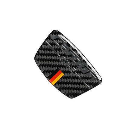 German Flag Pattern Carbon Fiber Decorative Sticker for Audi TT Doorpost on black carbon fiber doorpost accent with small German flag