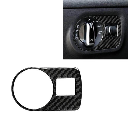 Carbon Fiber Decorative Sticker for Audi TT Headlight Switch fitted on dashboard around headlight control