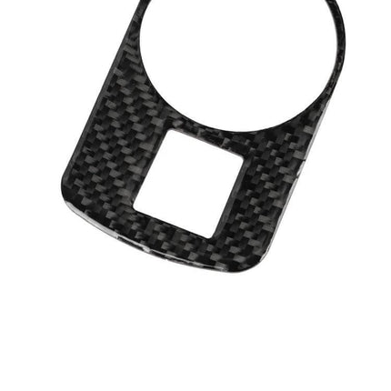 Carbon Fiber Decorative Sticker for Audi TT Headlight Switch - glossy black weave dashboard trim for 2008-2014 models