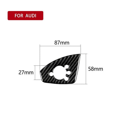 Decorative Carbon Fiber Sticker for Audi TT Door Buttons - carbon fiber door button trim insert 87x58x27mm for 2008-2014 Audi TT