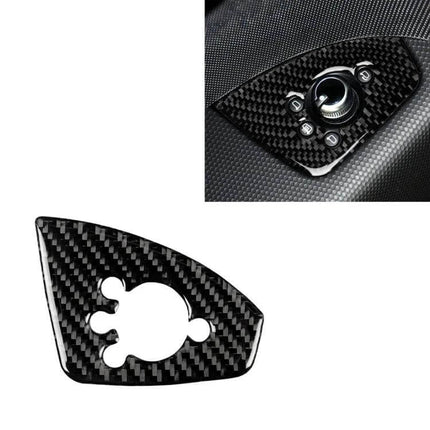 Decorative Carbon Fiber Sticker for Audi TT Door Buttons - glossy black carbon fiber trim for mirror/control knob