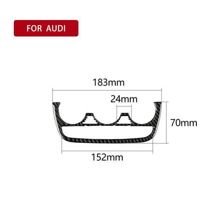 Carbon Fiber Decorative Sticker for Audi TT Air Buttons - carbon fiber trim overlay dimensions 183x70mm for Audi TT air controls