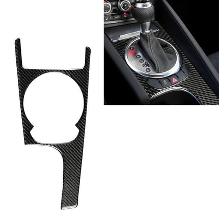 Carbon Fiber Decorative Sticker for Audi TT Interior installed on center console around gear shifter