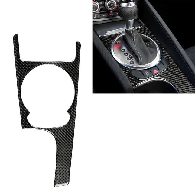 Carbon Fiber Decorative Sticker for Audi TT Interior installed on center console around gear shifter