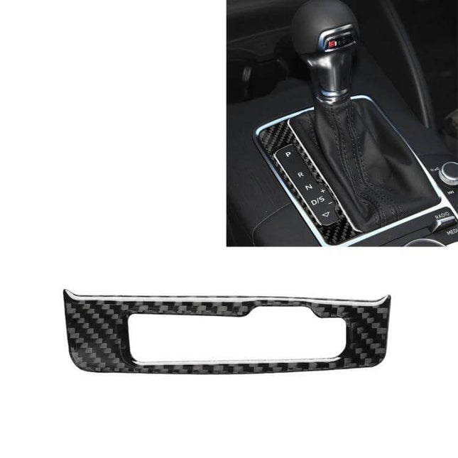 Carbon Fiber Decorative Sticker for Audi A3 Shift Frame — carbon fiber shift frame trim for Audi A3 interior upgrade