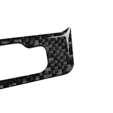 Carbon Fiber Decorative Sticker for Audi A3 Shift Frame — glossy black carbon fiber trim for shift frame upgrade