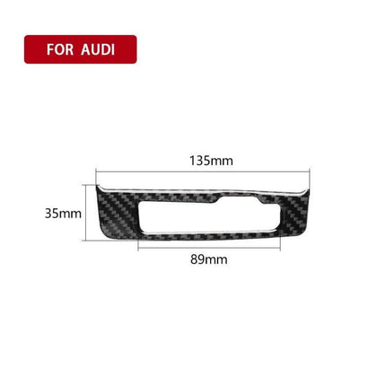 Carbon Fiber Decorative Sticker for Audi A3 Shift Frame - carbon fiber pattern shift frame cover 135x35mm, 89mm cutout