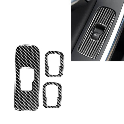 Carbon Fiber Decorative Stickers for Volvo V60 and S60, 3 Pack – carbon fiber window switch trim set for interior styling