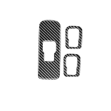 Carbon Fiber Decorative Stickers for Volvo V60 and S60, 3 Pack — black carbon fiber trim set for window switch and control panels