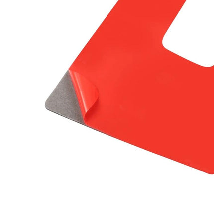 Carbon Fiber Decorative Stickers for Volvo V60 and S60, 3 Pack - red backing peel showing adhesive corner