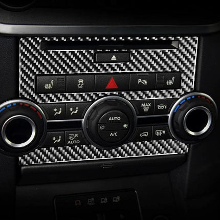 Decorative Carbon Fiber Sticker for Land Rover Discovery 4 Panel installed on center console panels for a refreshed interior look