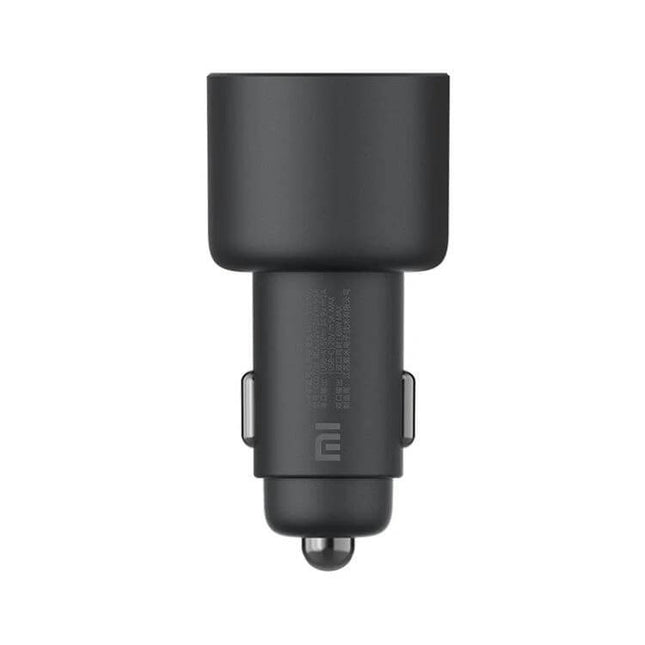 Xiaomi Car Charger With USB-C And USB-A Ports For On-The-Go Charging — compact black dual-port car charger, USB-C 20V/5A and USB-A 5V/3A or 9V/2A, 68W shared output
