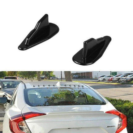 Universal EVO Style Shark Fin Car Roof Antenna Decoration - glossy black decorative roof shark fin for quick tool-free installation
