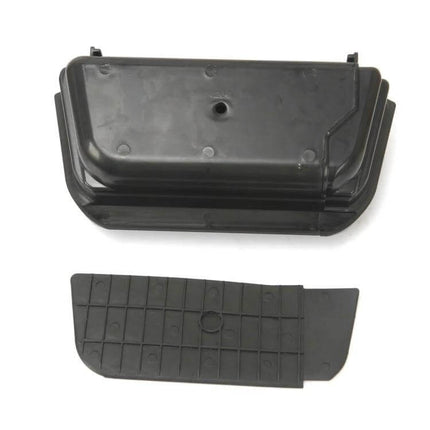 Dashboard Storage Organizer for Jeep Wrangler JK 2012-2017 black ABS plastic compartment insert shown from top and bottom
