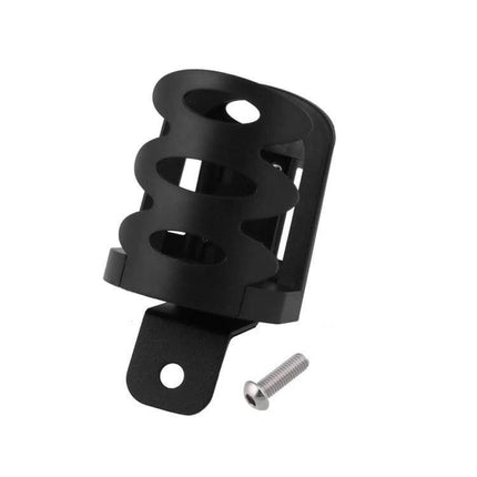 Versatile Car Cup Holder for Suzuki Jimny Drink Storage – black metal cup holder with mounting bracket and screw, secures drinks on commutes and off-road