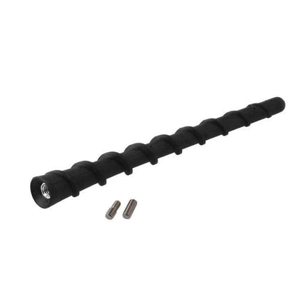 Car Thread Antenna Aerial for AM/FM Radio Reception black spiral rubber and metal car antenna with two adapter screws