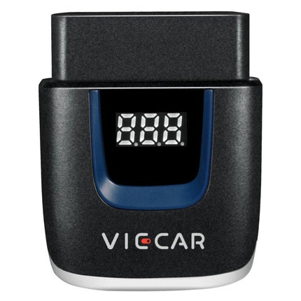 Viecar Tool for Daily Vehicle Maintenance and Checks compact OBD-II scanner with digital display for engine codes and voltage monitoring