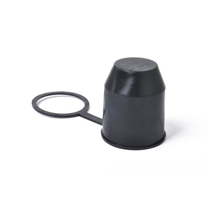 Plastic Tow Ball Cover for Everyday Vehicle Towing Maintenance — black 50mm plastic protective tow ball cap with tether ring