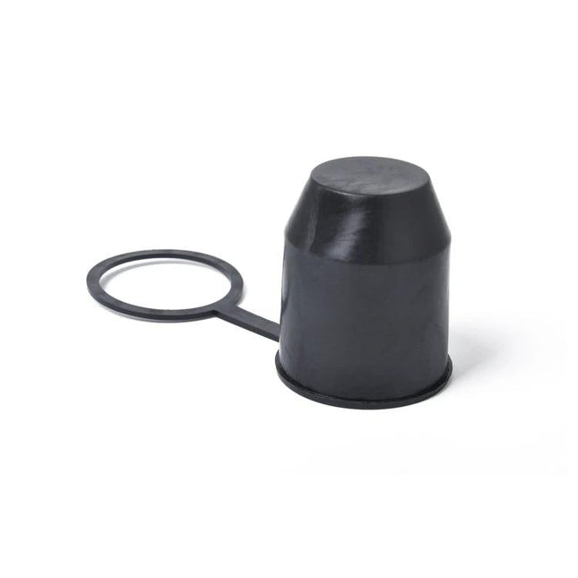 Plastic Tow Ball Cover for Everyday Vehicle Towing Maintenance — black 50mm plastic protective tow ball cap with tether ring