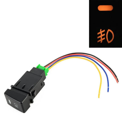 Isuzu Fog Light Switch With Cable Easy Front Panel Install - black plastic switch with wiring harness and illuminated fog light icon