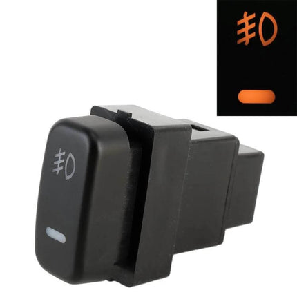 Fog Light On Off Button Switch For Mitsubishi Front Panel black replacement switch with fog lamp icon and orange backlight