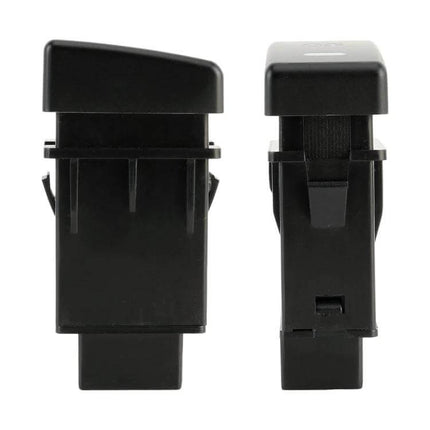 Isuzu Fog Light On Off Button Switch Without Cable shown front and side views, black dash-mounted cable-free replacement switch