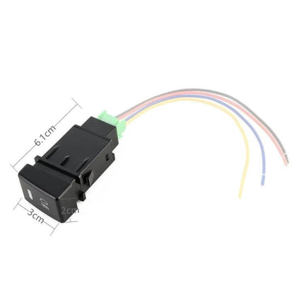 Isuzu Fog Light On Off Button Switch Without Cable black dash-mounted switch module with colored wires, easy front-panel replacement