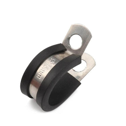 Car Rubber Cushion Pipe Clamps Set Of 10, Stainless Steel 11/8 Inch rubber-cushioned stainless steel clamp for hoses and cables, 35mm