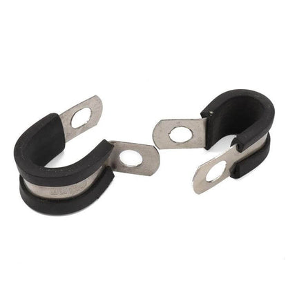 Car Rubber Cushion Pipe Clamps Set Of 10, 13/8 Inch (42mm) - rubber cushioned stainless steel pipe clamps for hoses, set of 10, 42mm