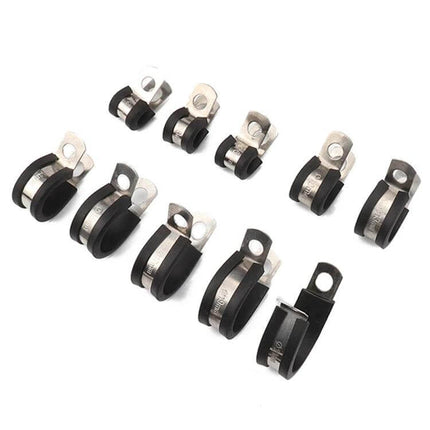 Car Rubber Cushion Pipe Clamps 44mm For Securing Hoses And Cables – 304 stainless steel with rubber cushion, secure mounting for hoses and cables