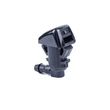 Two Pack Windshield Washer Nozzles Replacement For Jeep Grand Cherokee - black replacement nozzle showing nozzle head and connector for clear spray