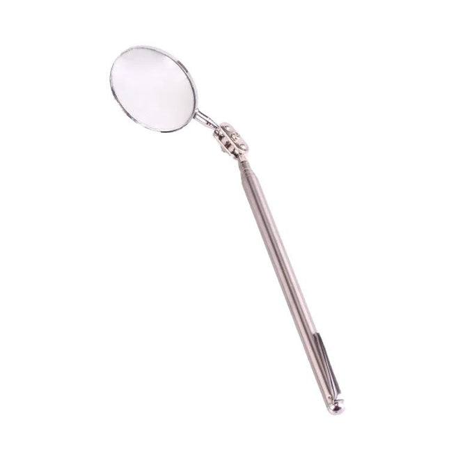 Compact Telescoping Mirror for Inspecting Car Undercarriage at Home — stainless steel extendable inspection mirror for driveway maintenance