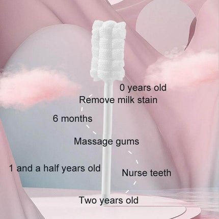 CUYUANSD Baby Tongue Cleaning Gauze Swabs, Spiral Pattern, 30 Pieces Per Can - sterile spiral infant tongue and gum swab with paper shaft