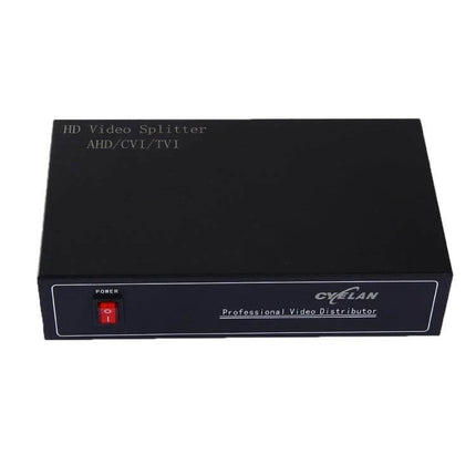 Coaxial AHD CVI TVI Video Signal Splitter for 4 to 8 Outputs black professional video distributor box with power switch