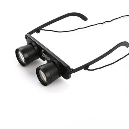 Camman Fishing Binoculars 3x28 Adjustable Focus For Outdoor Use compact lightweight black ergonomic frame with neck strap