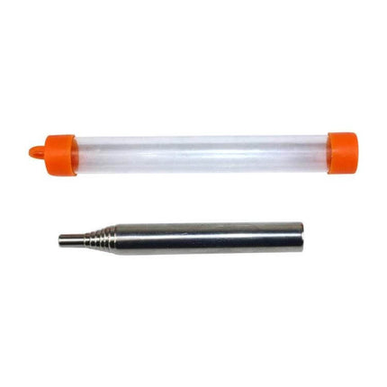 Camping Survival Fire Tube Telescopic 8 Section Blowpipe stainless steel telescopic blowpipe with clear plastic storage tube for camping and survival kits