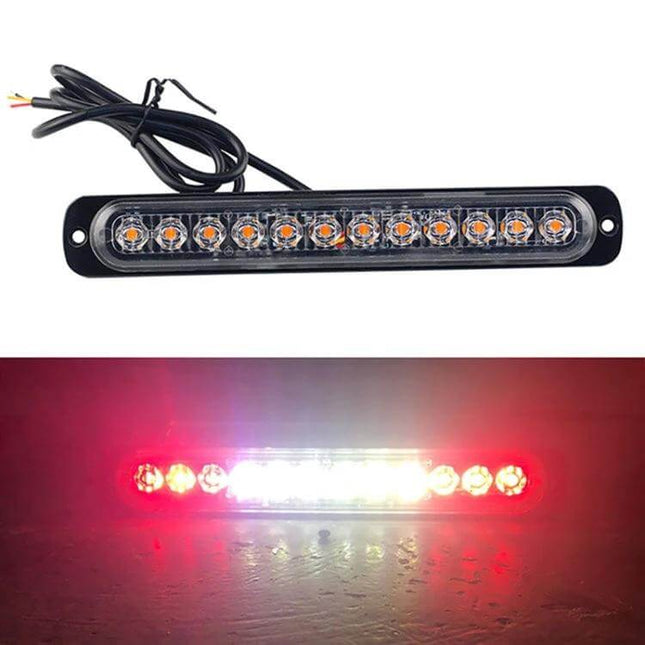 Car Emergency Strobe Light 12LED Ultra-Thin Side Lamp for Vehicles - slim 12-LED roadside warning beacon with wiring for cars motorcycles pickups and trucks