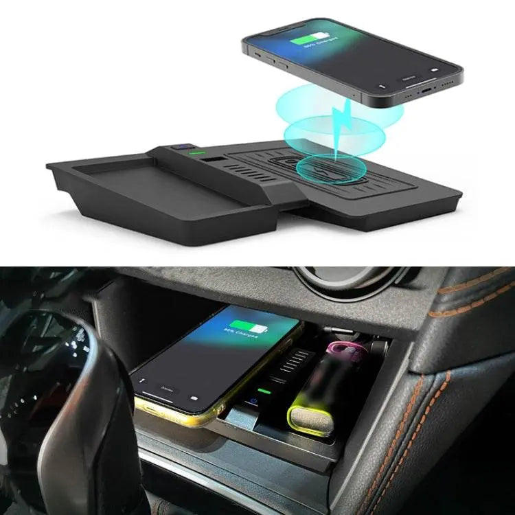 Car Qi Standard Wireless Charger 15W Quick Charging for Subaru XV