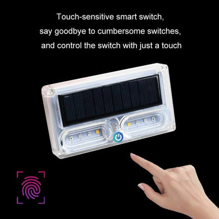Car Solar Warning Light for Rear LED Tail Light All Weather compact solar-powered rear LED with touch-sensitive switch, 3W high-brightness LED, no wiring installation