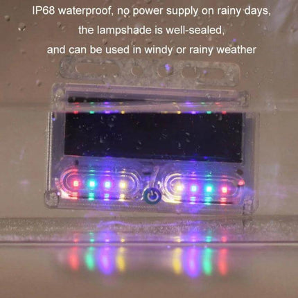Car Solar Warning Light for Rear LED Tail Light All Weather LED solar rear warning light with IP68 waterproof housing and multicolor LEDs