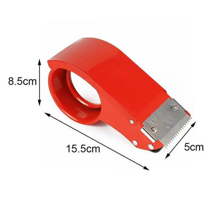 Carton Sealing Tape Dispenser With Iron Cutter red ergonomic iron body stainless steel blade 15.5x8.5x5cm for shipping boxes