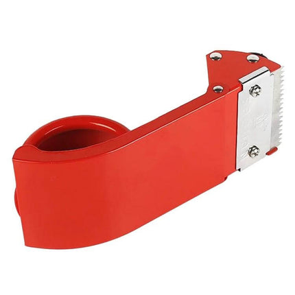 Carton Sealing Tape Dispenser With Iron Cutter compact red iron body with stainless steel blade and ergonomic handle for shipping boxes