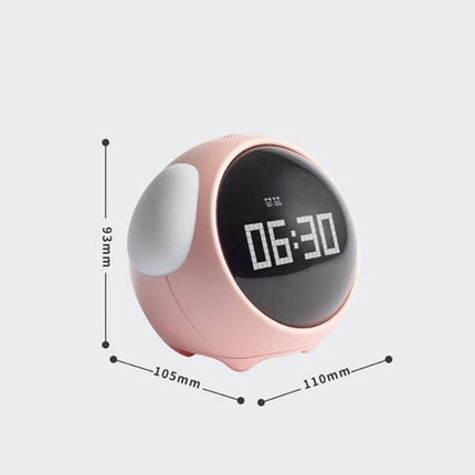 Cartoon Cmart Alarm Clock For Kids With Night Light compact pink digital alarm clock with 3000K night light and dual alarms