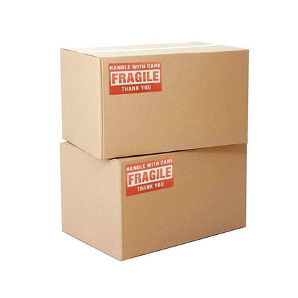 Caution Warning Packaging Sticker Label 75x50mm For Sealing on stacked cardboard boxes with fragile handling stickers