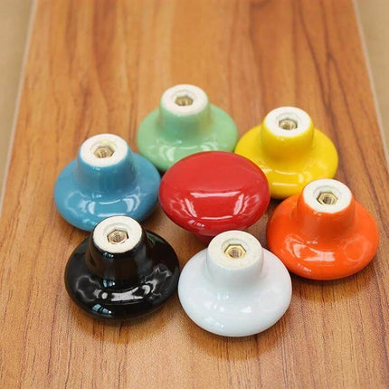 Ceramic Cabinet Drawer Handle 38mm Glazed Finish for Cabinets